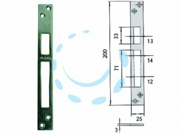 16680866220361-contropiastraperserratureinfilareprofilatiinferro0623220mm25x200spessoremm30623220